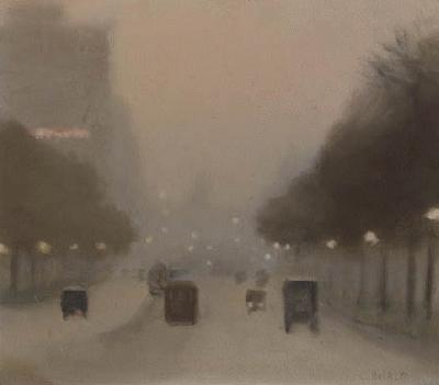 Clarice Beckett St Kilda Road oil painting picture